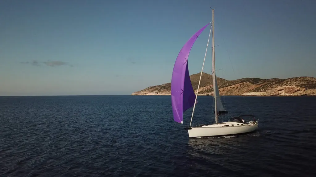 Sous spinnaker en régate